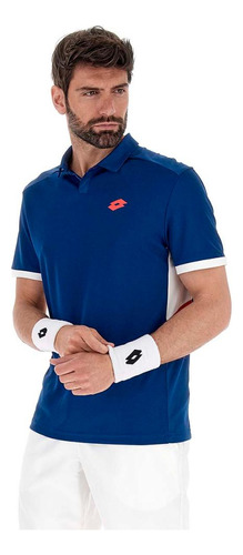 Polera De Tenis Hombre Lotto - Squadra Polo Iii Azul