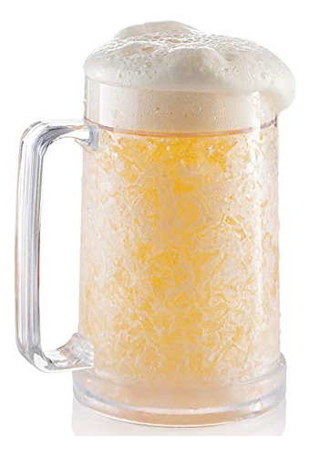 Taza De Cerveza Para Congelador, Doble Pared, Vidrio Congela
