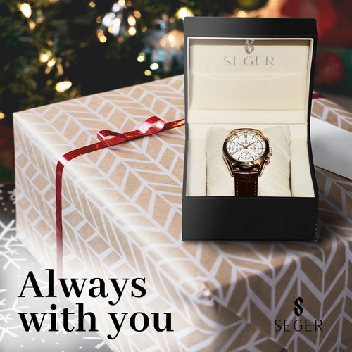 Imagen 2 de 9 de Reloj Hombre Seger 9127 Original Eeuu Elegante Vestir Lujoso