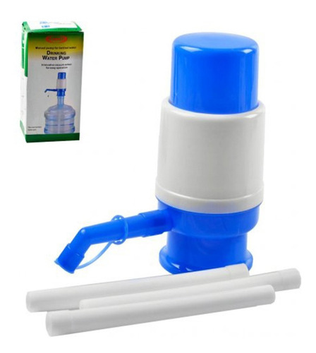 Bomba Adaptador Galão De Água Mineral 10 A 20 Lt C/ Pressão Cor Branco/Azul