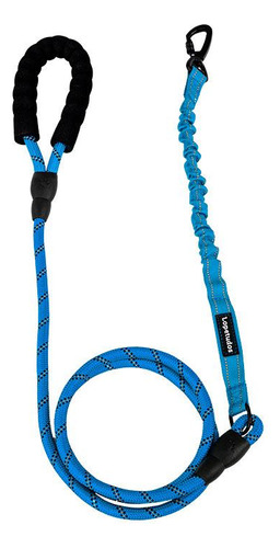 Lopetudos LP-GTR-18BL guia pet com amortecedor para passeio trailrope1 1.8m azul