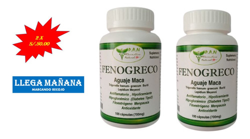 Fenogreco Maca Aguaje  (100 Capsulas 700mg) 