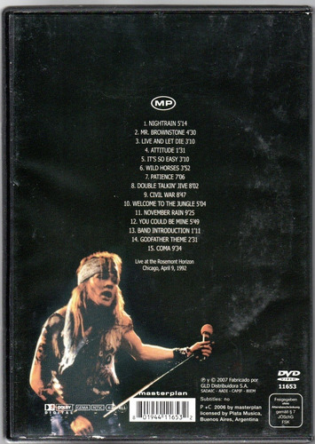 Guns N Roses Live In Chicago 1992 Dvd Orig Slash Axl Rose (Usado)