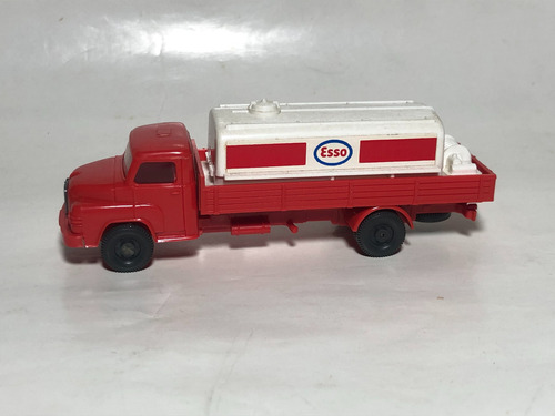 Camión M.a.n. Combustible Esso Escala 1:87 H0 Wiking Germany Rojo (Usado)