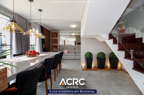 Imagem 1 de 19 de Acrc Imóveis - Apartamento Duplex Semimobiliado Com Ar Condicionado Para Venda No Bairro Ponta Aguda - Ap04019 - 68876497