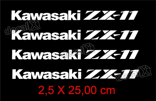 Adesivos Emblemas Centro Roda Compatível Kawasaki Zx-11 Rd12 Cor Kawasaki Zzx-11