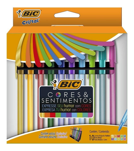 Boligrafos Bic Colores Y Sentimientos X10 Colores