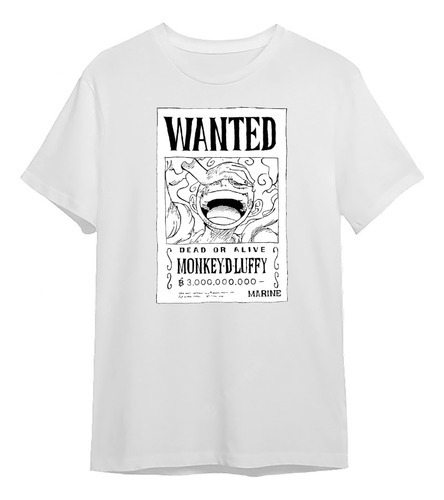 Remera One Piece Luffy Wanted