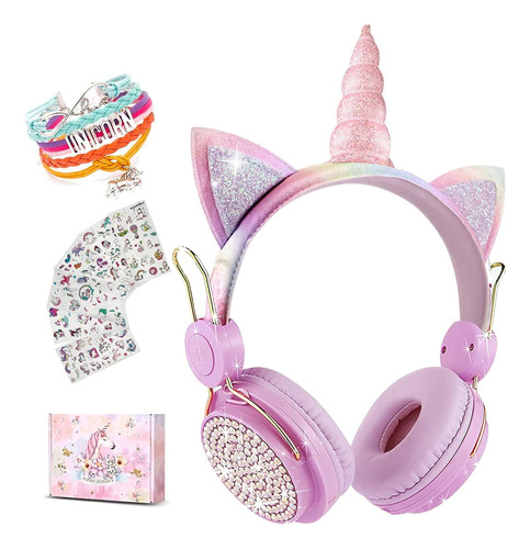Auriculares Para Ninas Svyhuok, Bluetooth/microfono/rosa