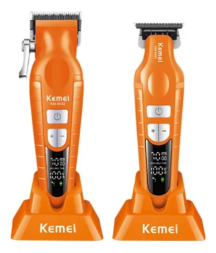 Super Combo Kemei Profesional Inalámbrico Con Base Km-8543