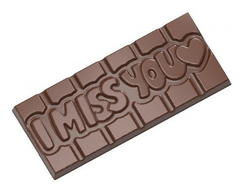 Molde Para Chocolate Tableta I Miss You Chocolate World