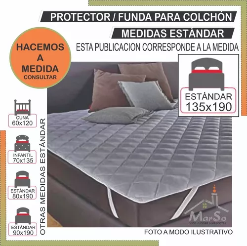 Protector Funda Colchón De Matelassé Tricapa 2pl 135x190