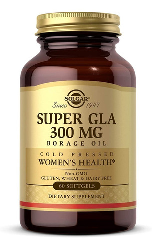 Aceite De Borraja Super Gla 300 Mg Solgar 60 Capsulas