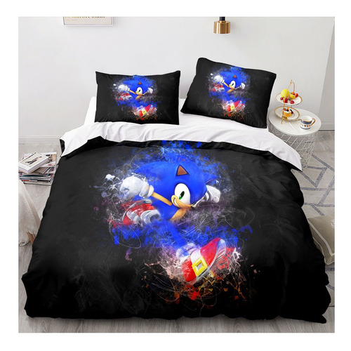 Juego De Funda Nórdica Sonic De 3 Piezas Juego De Cama Sonic