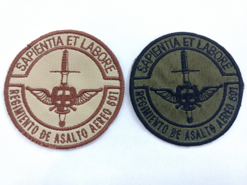 Parche Bordado Ejercito Batallón Asalto Aéreo 601 Uca/ Verde