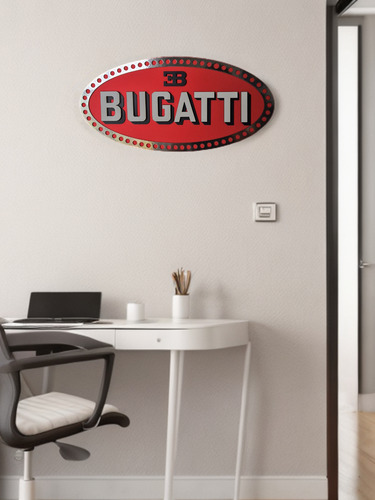 Cuadro3d Escudo Bugatti Roll Royce Aston Martin 40cm Exotic Bugatti