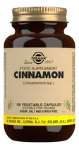 Comprar Suplemento De Canela Solgar 100 Cápsulas Vegetales