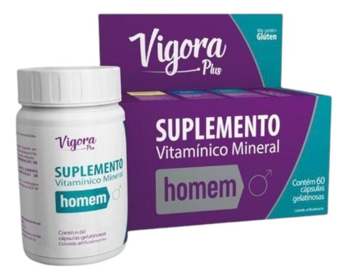 Kit Vigora Plus Homem Com 2 Caixas De 60 Cápsulas Cada
