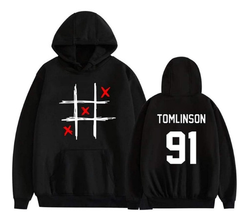 Sudadera Hoodie Negra Louis Tomlinson 91 Miss You