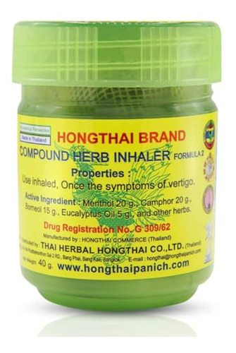 Hong Thai - Inhalador De Hierbas Tradicional Tailandés (1 Bo