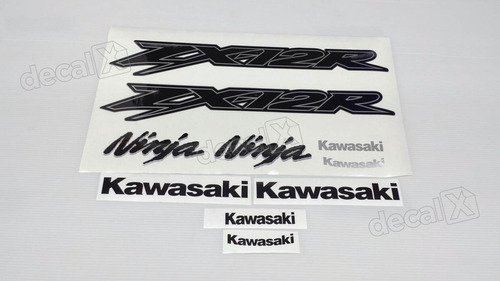 Kit Jogo Faixa Emblema Adesivo Kawasaki Zx 12r Zx12r