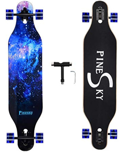 Pinesky Skateboard Longboard De 41 Pulgadas De 8