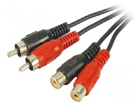 Cable Rca Macho - Hembra X2 2.50mt Set 2und  