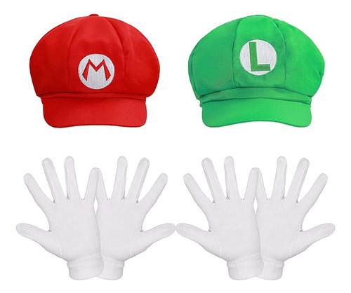 Bros Mario Luigi Sombrero Unisex Para Halloween Cosplay Disf