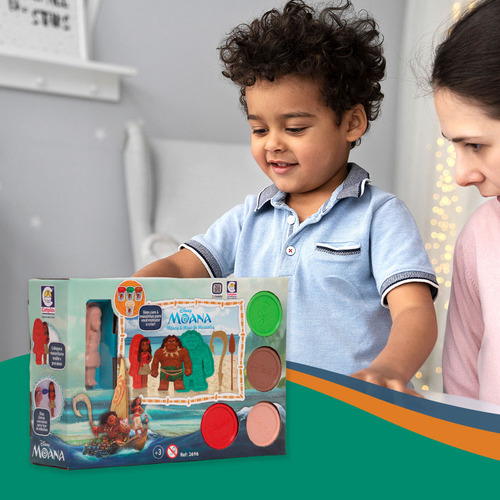 Massa De Modelar Molde Moana E Maui 4 Potinhos Coloridos