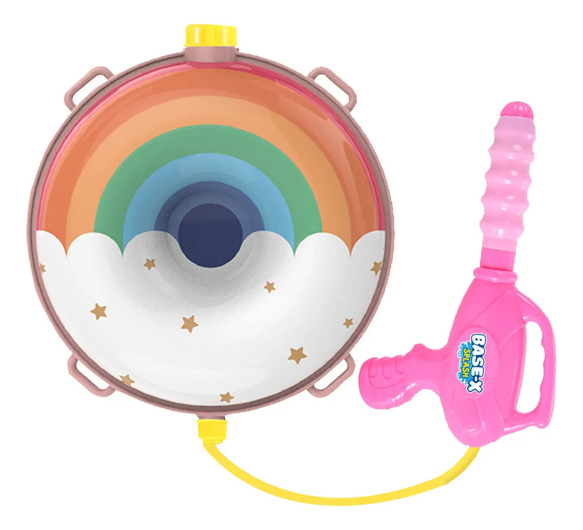 Mochila Pistola de Agua Sebigus Diseño Donut Rosa Chicle 24cm
