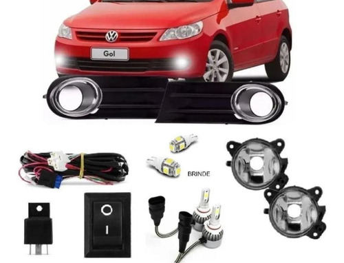 Kit Farol Milha Gol Voyage Saveiro G5 Com Xenon Led