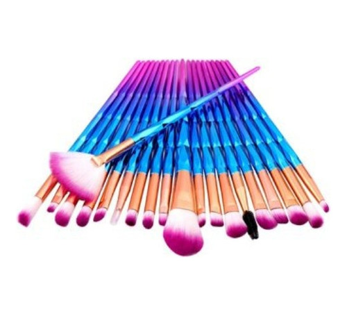 Set Completo De 20 Brochas Y Pinceles Para Maquillaje Rostro