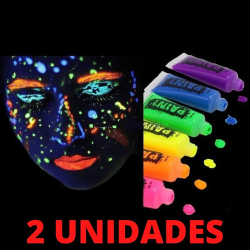 Imagen 1 de 5 de 2 Maquillaje Neon Hora Loca Fiestas Cotillon