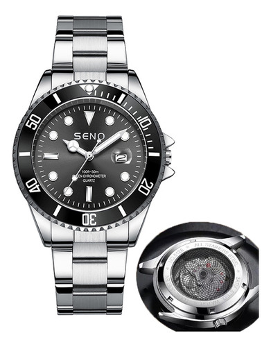 Reloj Submariner Auténtico Negro Y Verde 2024, Impermeable,