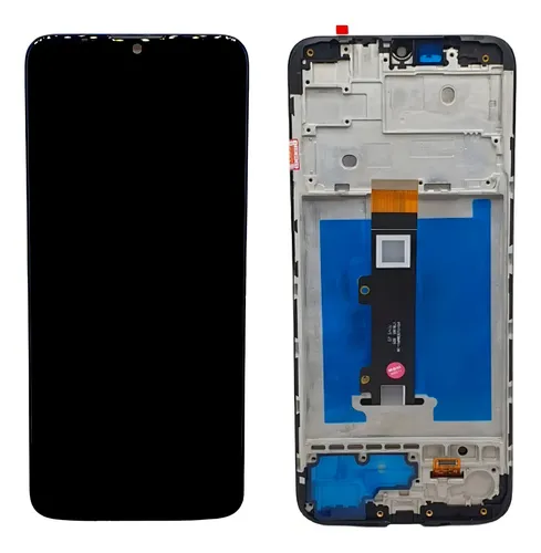 comprar Tela Display Frontal Com Aro Compatível Com Moto E20 Cor Preto
