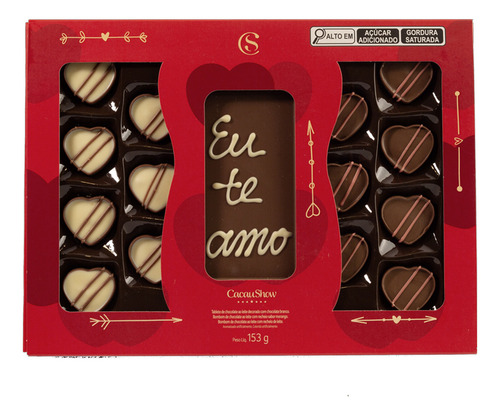 Caixa Artesanal De Bombons Delícias De Amor Cacau Show 153g