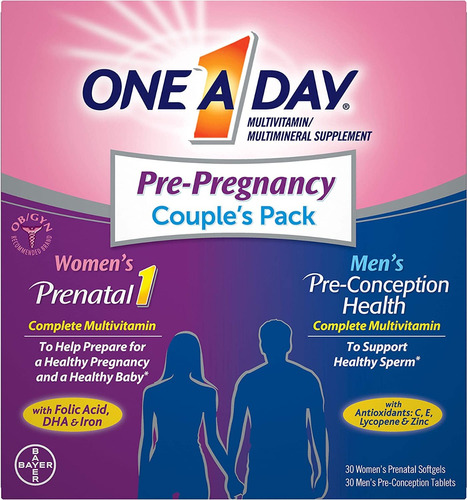 One A Day Paquete Prenatal Multivitamina Para La Pareja