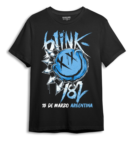 Remera Blink 182 Argentina 2024 Fecha Concierto 100% Algodón