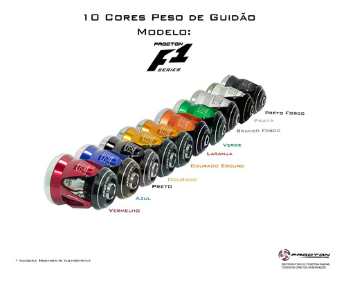 Peso De Guidão F1 Procton Racing Honda Cbr 1000 Rr Cbr1000rr