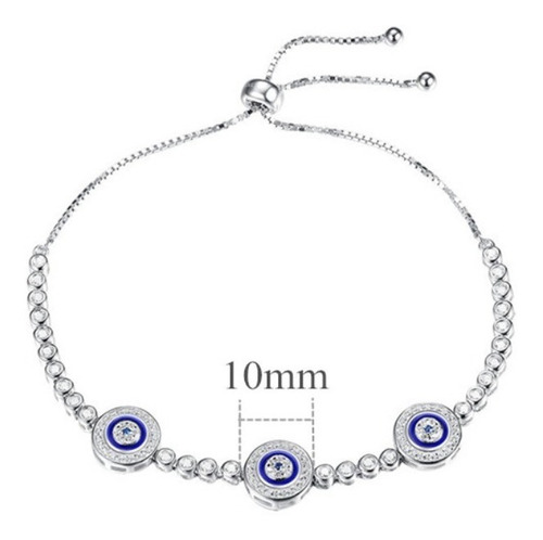 Pulsera Ojo Turco Plata De Ley 925 Turquía