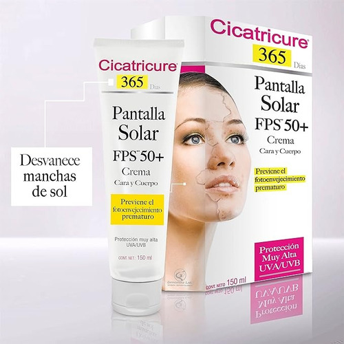Protector Solar Cara Y Cuerpo Cicatricure Fps 50+ 125 G