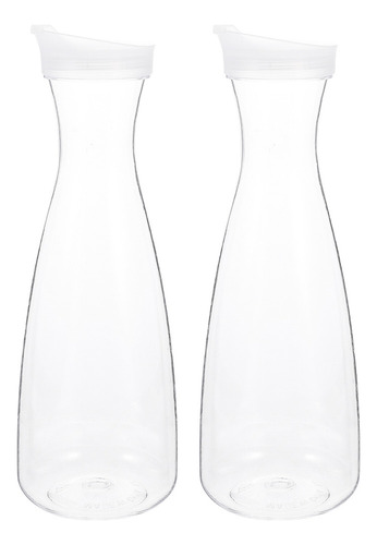 A 2 Botellas De Agua Transparentes Con Tapas De Vidrio Y S