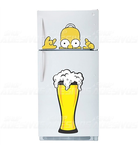 Adesivo Decorativo Geladeira - Simpson Cerveja