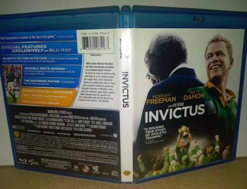 Invictus Bluray Mandela Morgan Freeman Clint Eastwood