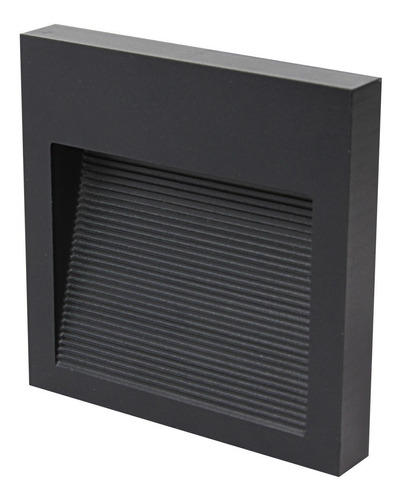 Aplique Led Exterior Pared Foco Cuadrado 12x12cm 220v 6w Color Blanco neutro