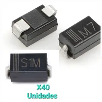 Comprar Diodos Smd Smt M7 Rectificador 1000v 1a (40 Unidades) S1m 