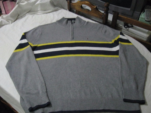 Sweater Medio Cierre Tommy Hilfiger Talla Xl Impecable