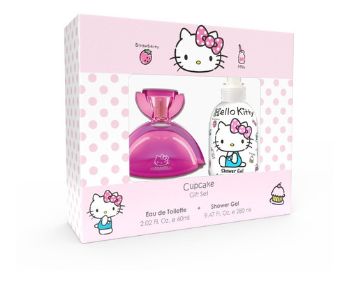 Set Hello Kitty Perfume Cupcake 60 Ml + Shower Gel