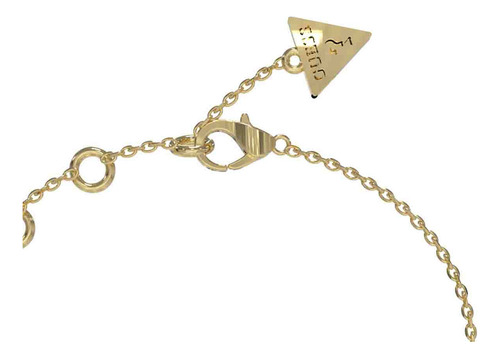 Pulsera Acero Inoxidable Corazon Guess Mujer Color Dorado Diámetro 10 Largo 19 Cm