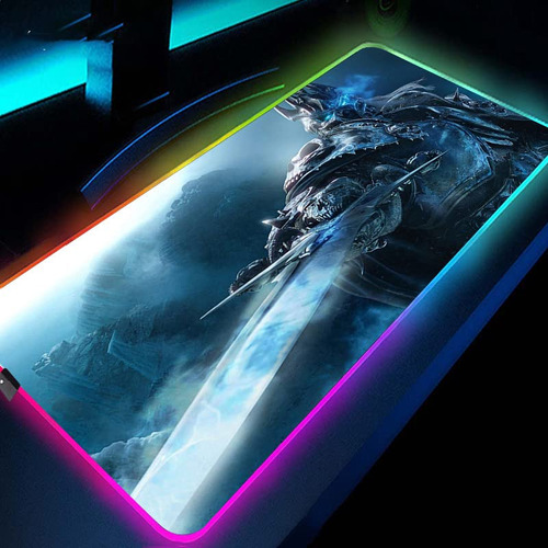 Alfombrilla Mouse Anime Frozen Lich King Rgb Para Videojuego